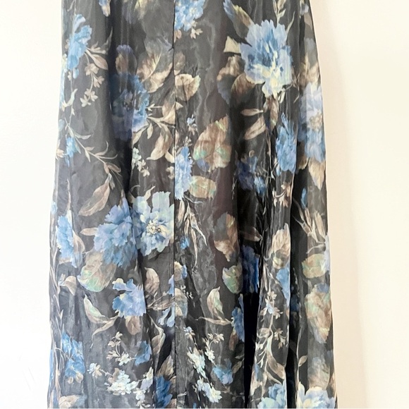 Lulus Stunning Elegance Black Floral Organza Maxi Dress Romantic Gown Small - Picture 10 of 16